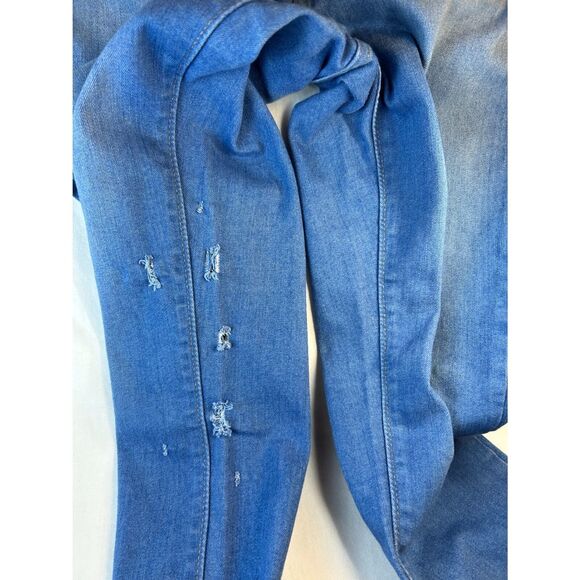 Levis 721 Jeans Wm's 29 Medium Blue High Rise Skinny Distressed Jeans - Picture 10 of 10